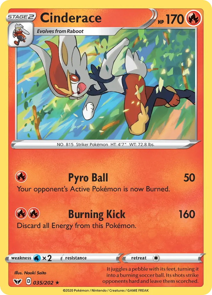 Cinderace (Sword & Shield) - Pokémon in TCG Land México