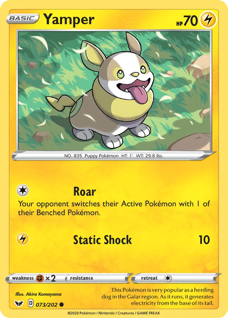 Yamper (Sword & Shield) - Pokémon in TCG Land