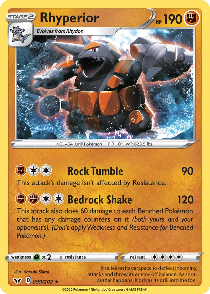 Rhyperior (Sword & Shield) - Pokémon in TCG Land