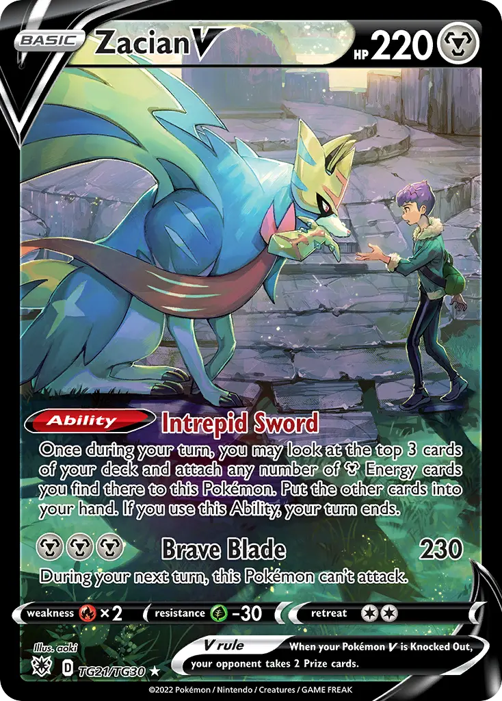 Zacian V (Astral Radiance Trainer Gallery) - Pokémon in TCG Land México