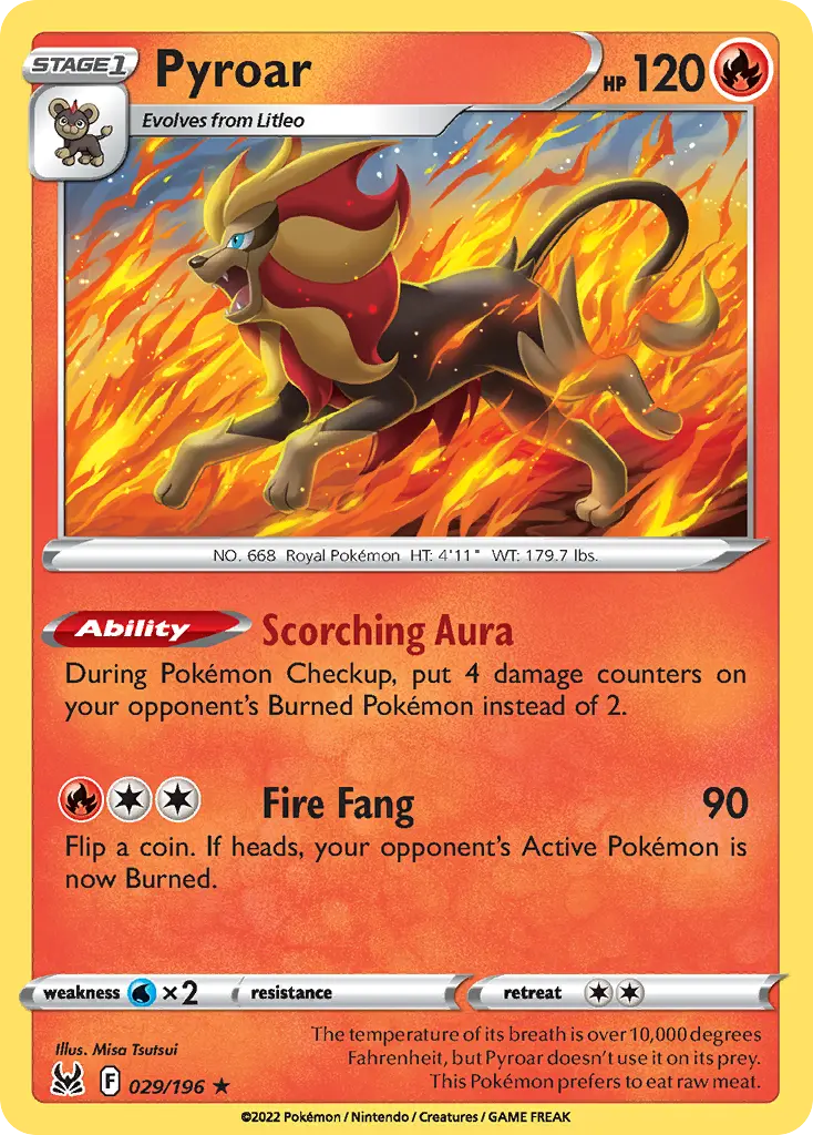 Pyroar (Lost Origin) - Pokémon in TCG Land México