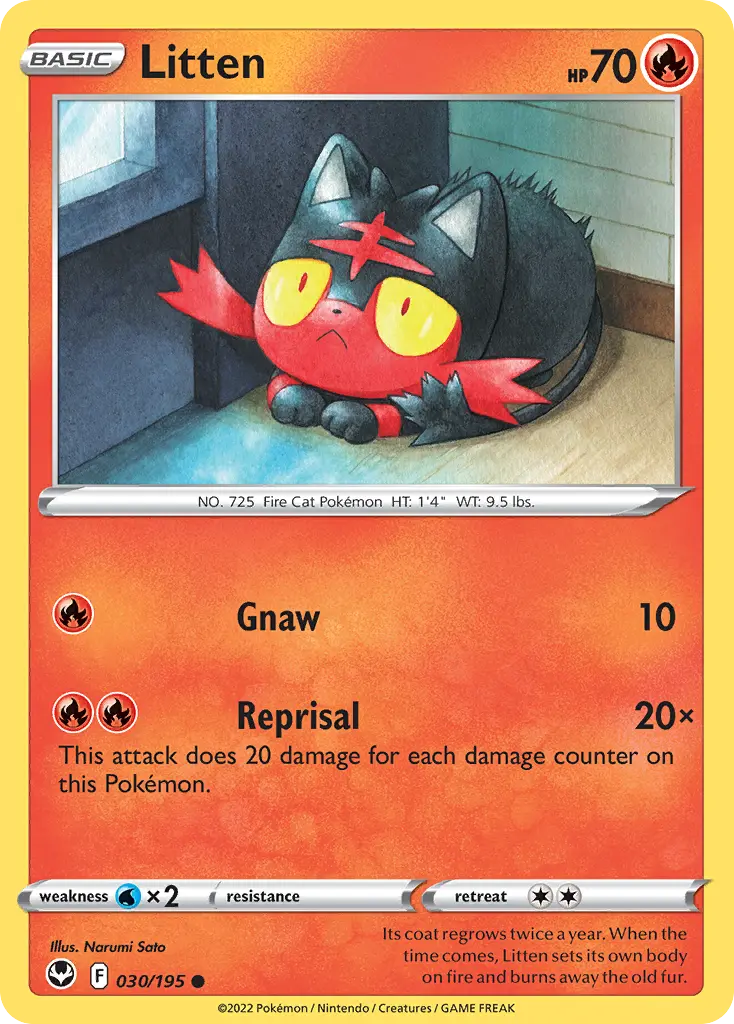 Litten (Silver Tempest) - Pokémon in TCG Land