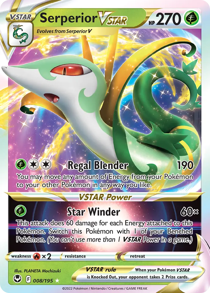 Serperior VSTAR (Silver Tempest) - Pokémon in TCG Land México