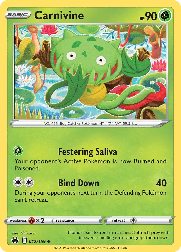 Carnivine (Crown Zenith) - Pokémon in TCG Land