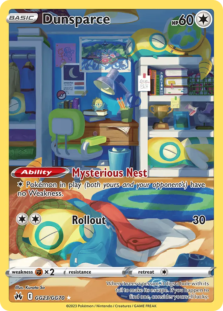 Dunsparce (Crown Zenith Galarian Gallery) - Pokémon in TCG Land