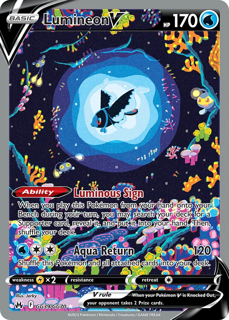 Lumineon V (Crown Zenith Galarian Gallery) - Pokémon in TCG Land México