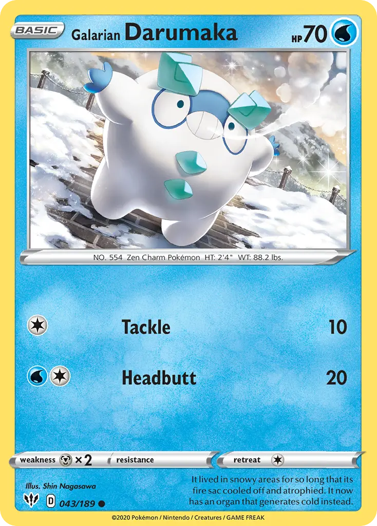 Galarian Darumaka (Darkness Ablaze) - Pokémon in TCG Land