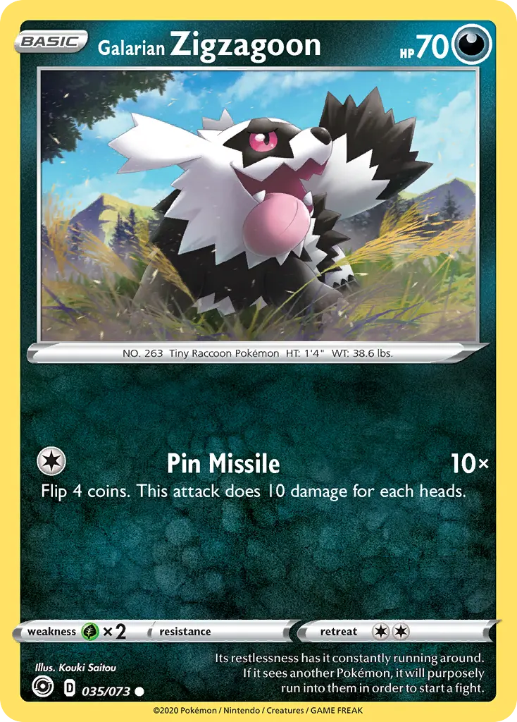 Galarian Zigzagoon (Champion's Path) - Pokémon in TCG Land México