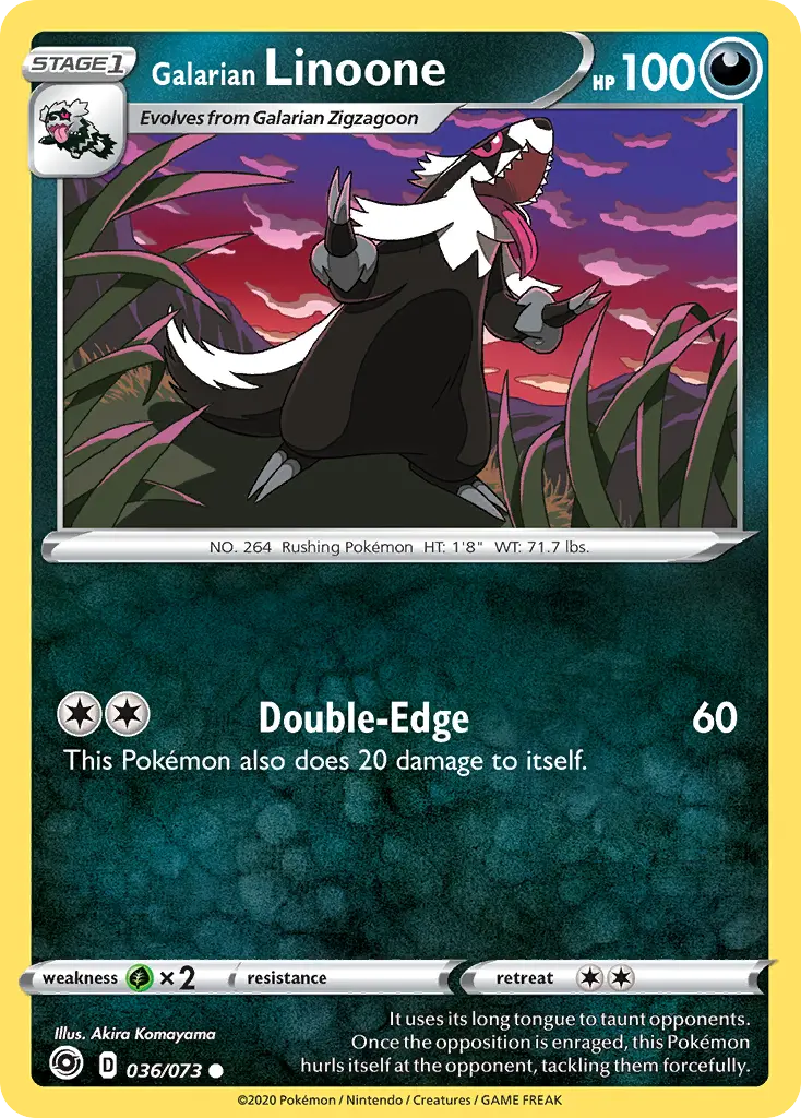 Galarian Linoone (Champion's Path) - Pokémon in TCG Land