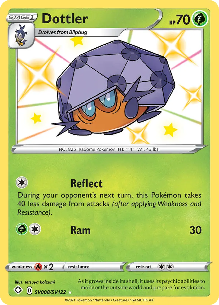 Dottler (Shining Fates Shiny Vault) - Pokémon in TCG Land
