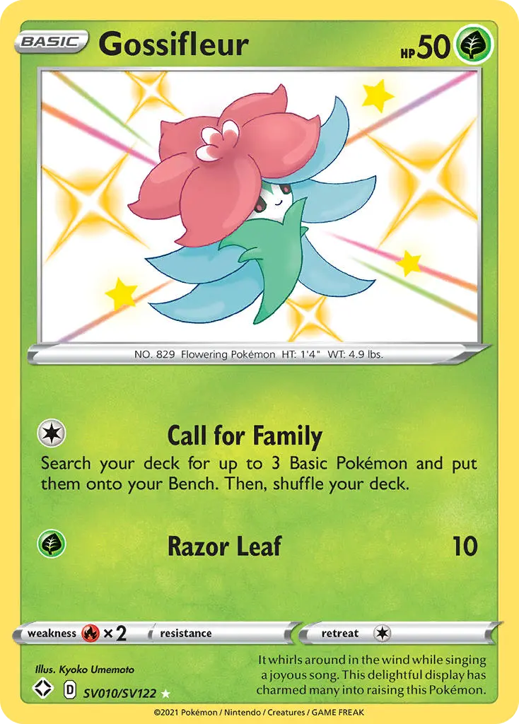 Gossifleur (Shining Fates Shiny Vault) - Pokémon in TCG Land México