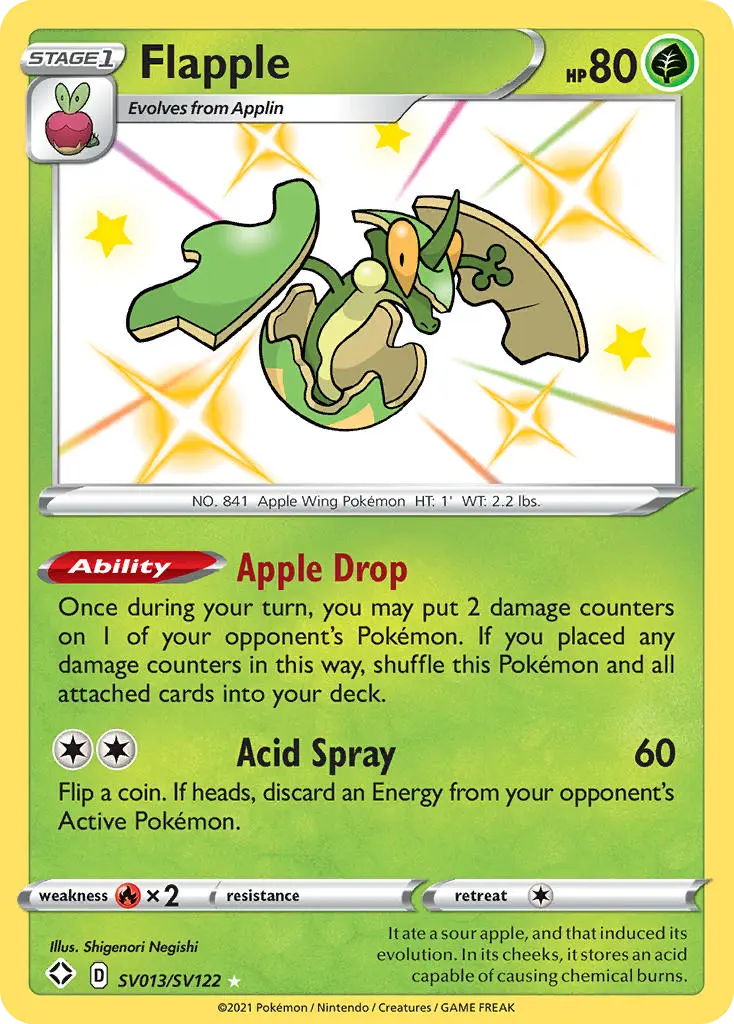 Flapple (Shining Fates Shiny Vault) - Pokémon in TCG Land