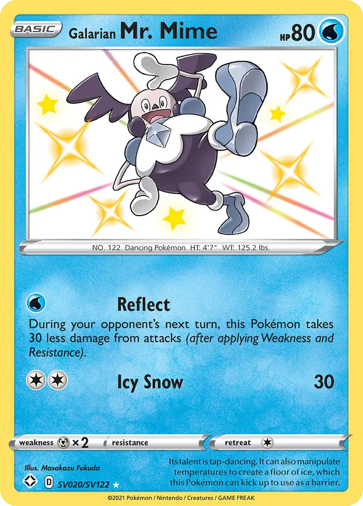 Galarian Mr. Mime (Shining Fates Shiny Vault) - Pokémon in TCG Land México