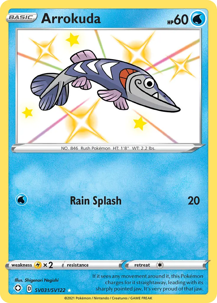Arrokuda (Shining Fates Shiny Vault) - Pokémon in TCG Land