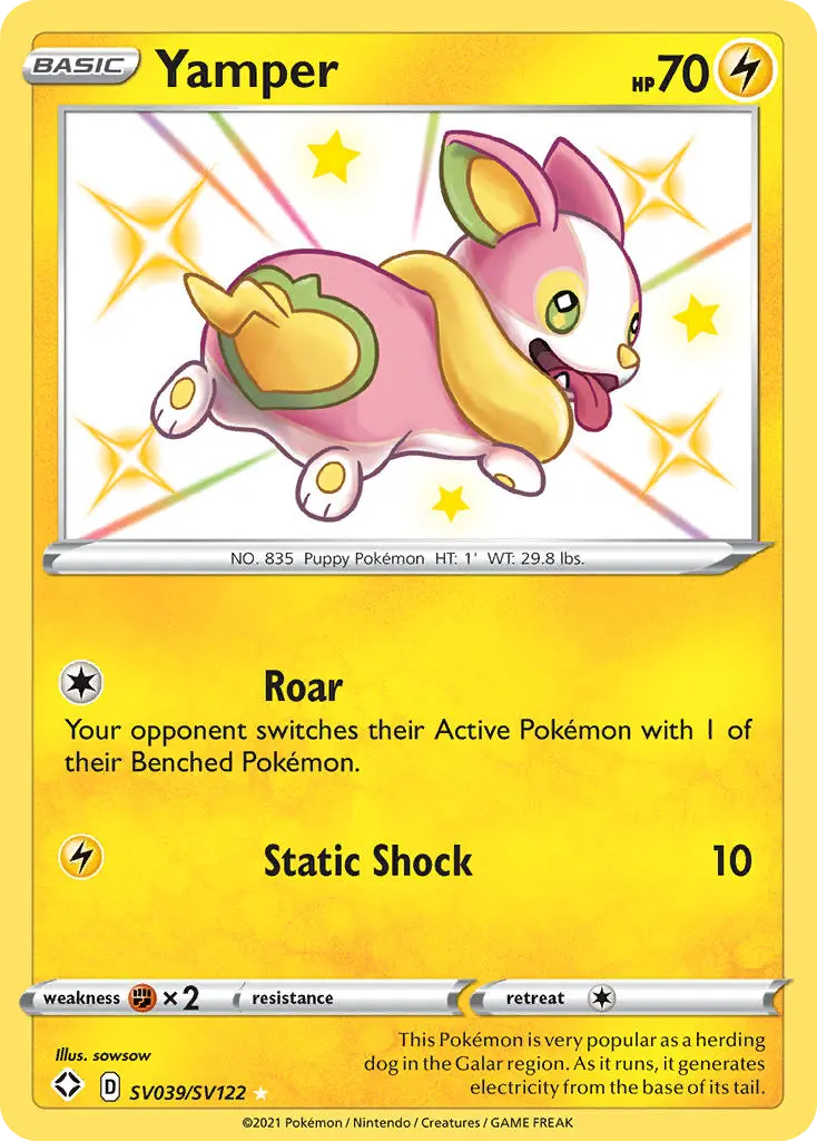 Yamper (Shining Fates Shiny Vault) - Pokémon in TCG Land