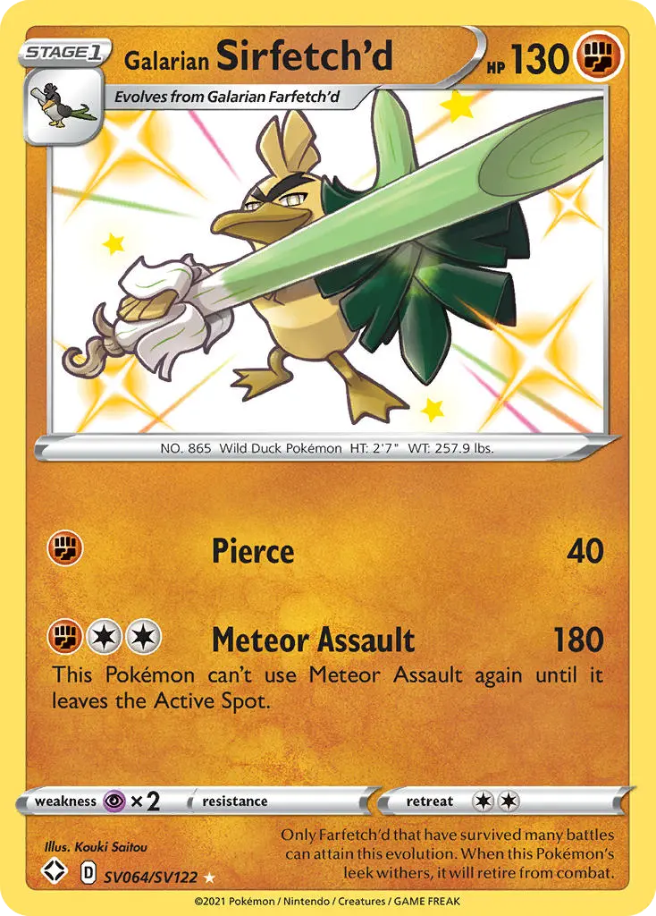 Galarian Sirfetch'd (Shining Fates Shiny Vault) - Pokémon in TCG Land