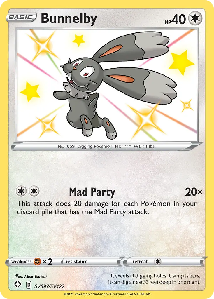 Bunnelby (Shining Fates Shiny Vault) - Pokémon in TCG Land