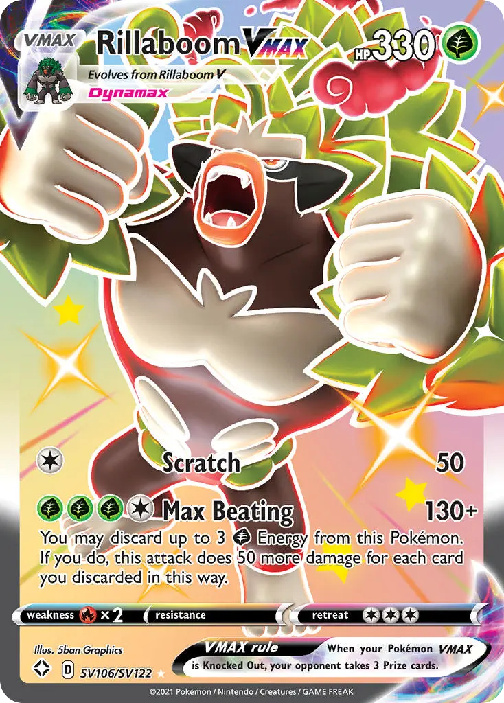 Rillaboom VMAX (Shining Fates Shiny Vault) - Pokémon in TCG Land
