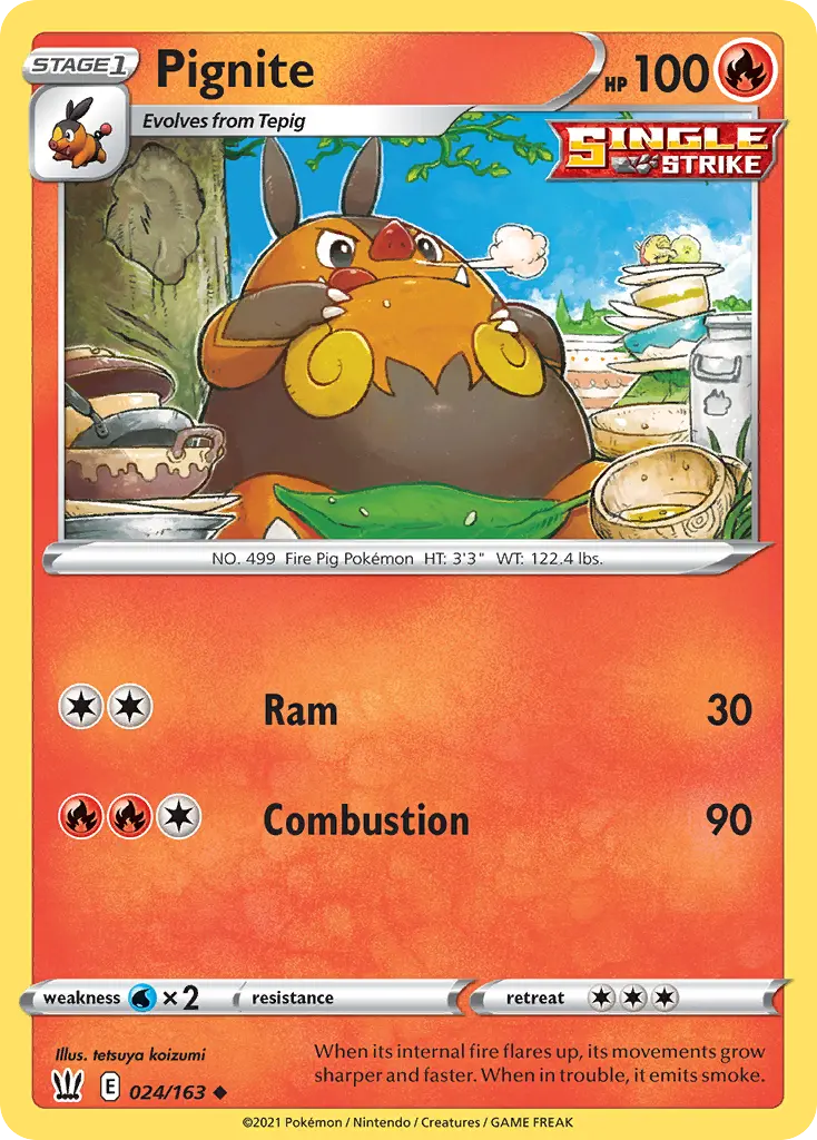 Pignite (Battle Styles) - Pokémon in TCG Land México