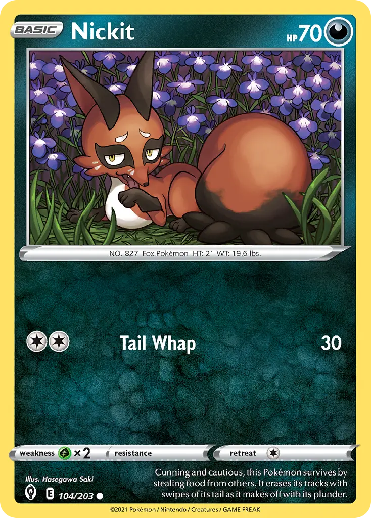 Nickit (Evolving Skies) - Pokémon in TCG Land