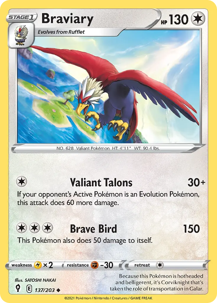 Braviary (Evolving Skies) - Pokémon in TCG Land México