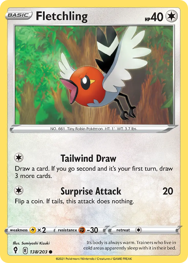 Fletchling (Evolving Skies) - Pokémon in TCG Land México