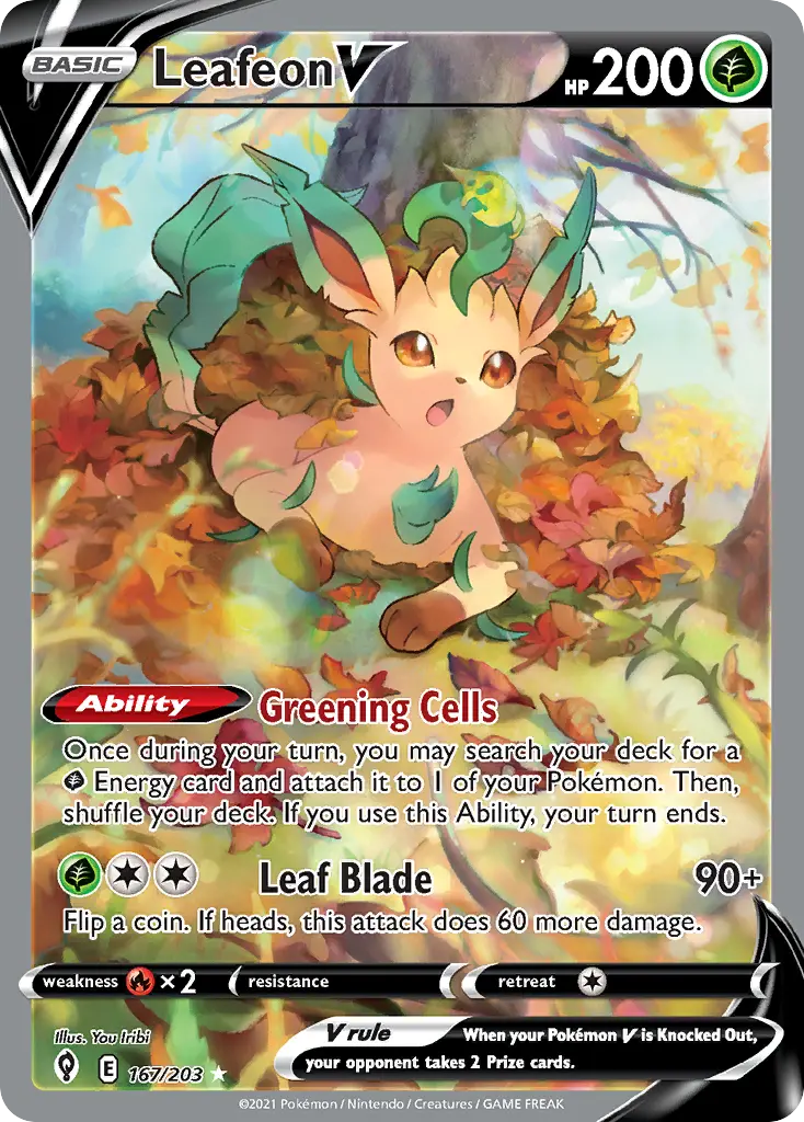 Leafeon V (Evolving Skies) - Pokémon in TCG Land México