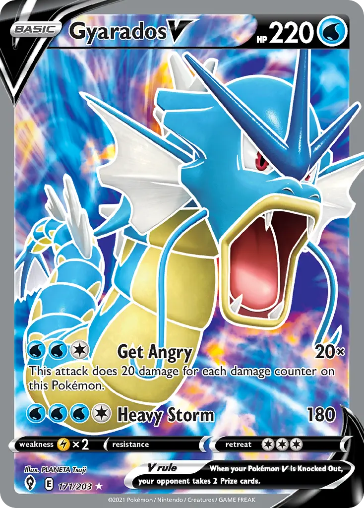 Gyarados V (Evolving Skies) - Pokémon in TCG Land