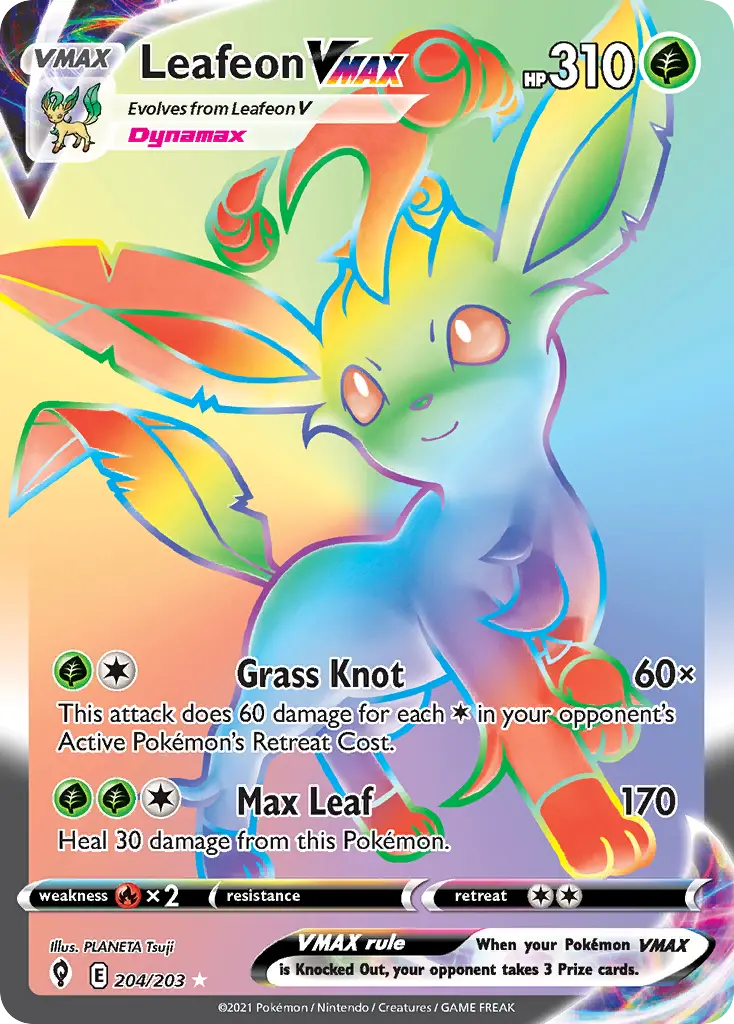 Leafeon VMAX (Evolving Skies) - Pokémon in TCG Land