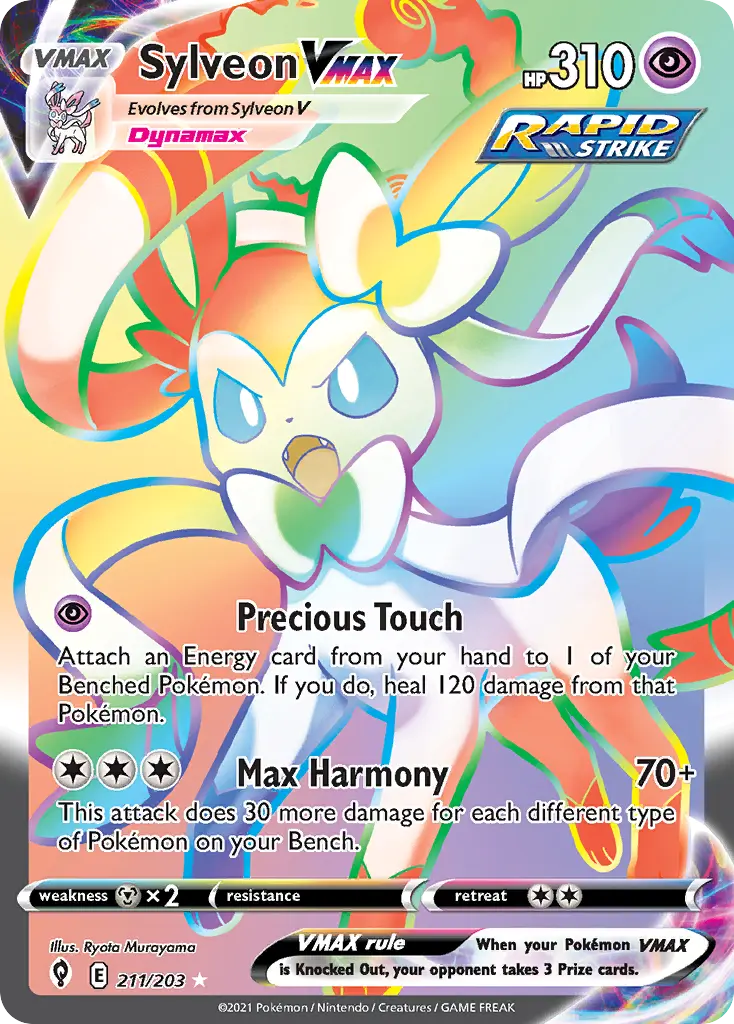 Sylveon VMAX (Evolving Skies) - Pokémon in TCG Land México