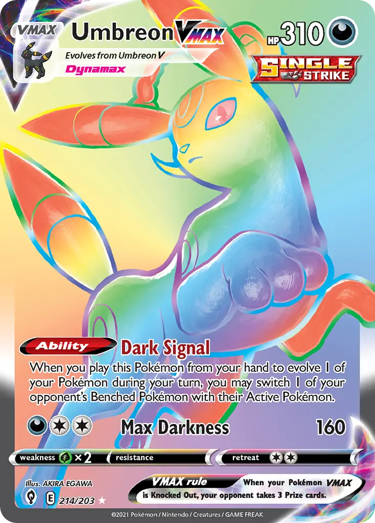Umbreon VMAX (Evolving Skies) - Pokémon in TCG Land México