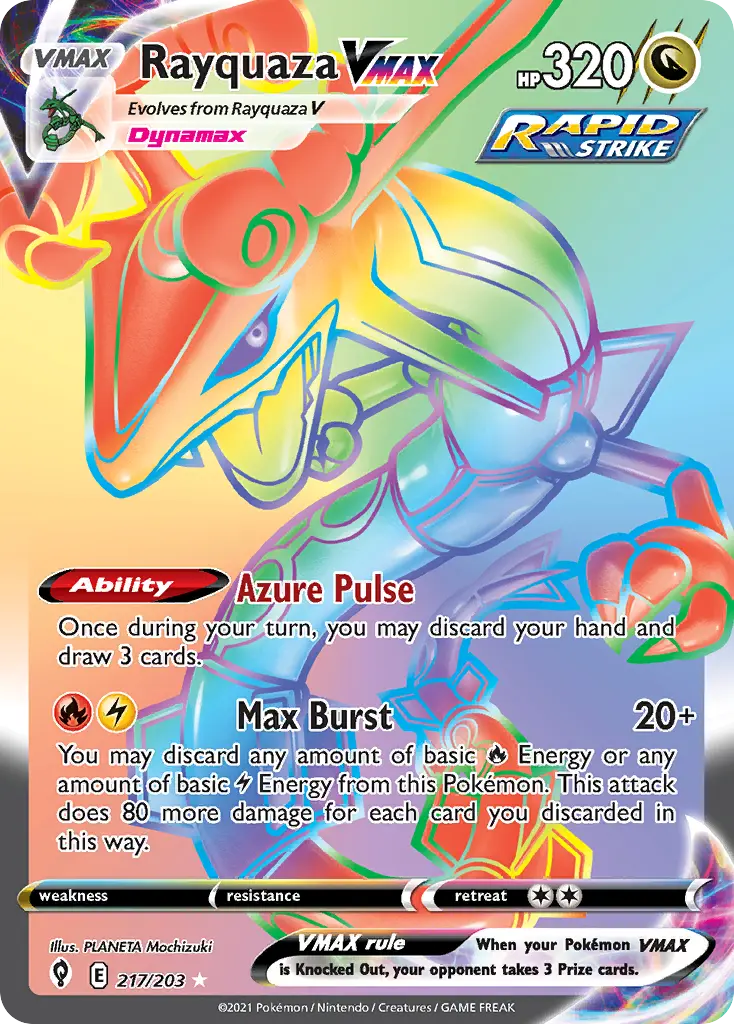 Rayquaza VMAX (Evolving Skies) - Pokémon in TCG Land