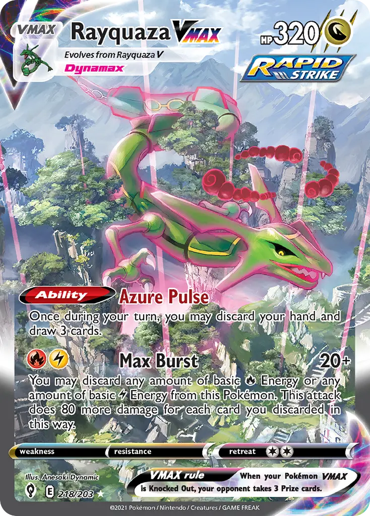 Rayquaza VMAX (Evolving Skies) - Pokémon in TCG Land México