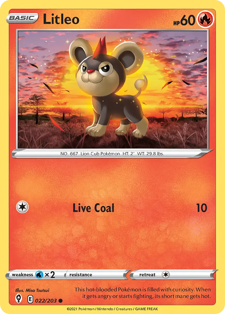 Litleo (Evolving Skies) - Pokémon in TCG Land México