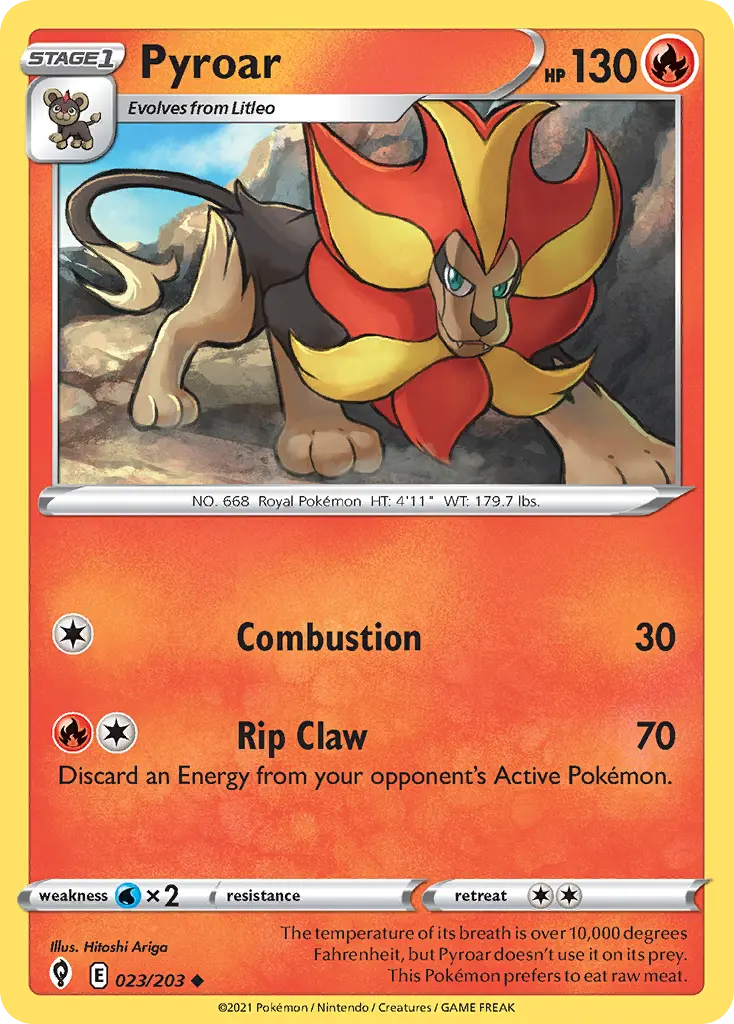 Pyroar (Evolving Skies) - Pokémon in TCG Land