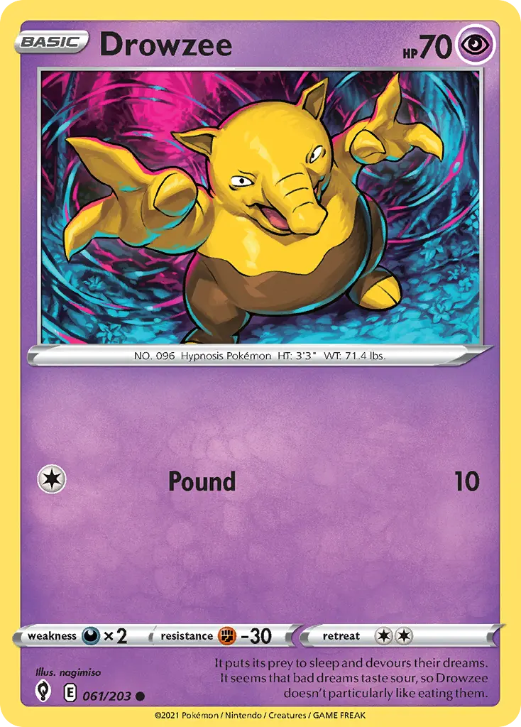 Drowzee (Evolving Skies) - Pokémon in TCG Land México