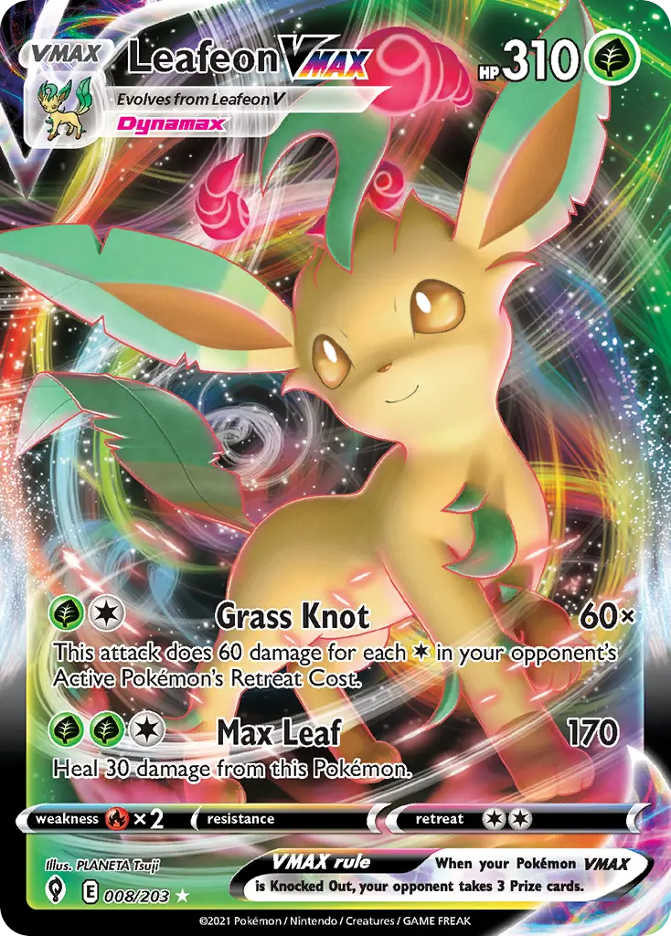 Leafeon VMAX (Evolving Skies) - Pokémon in TCG Land México