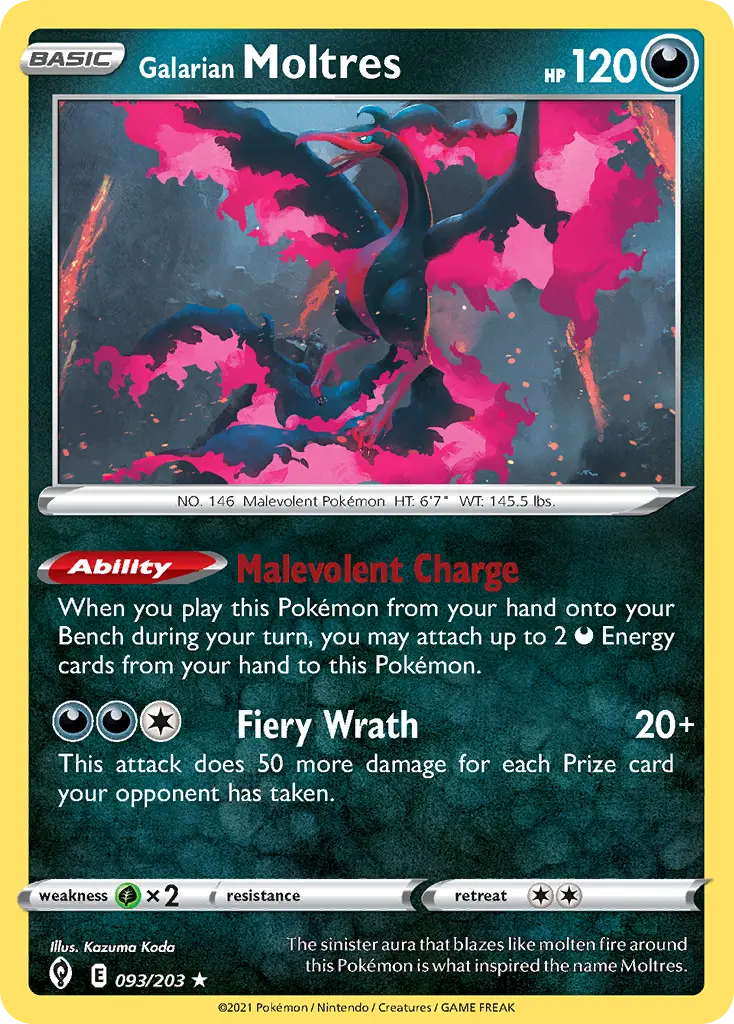 Galarian Moltres (Evolving Skies) - Pokémon in TCG Land México