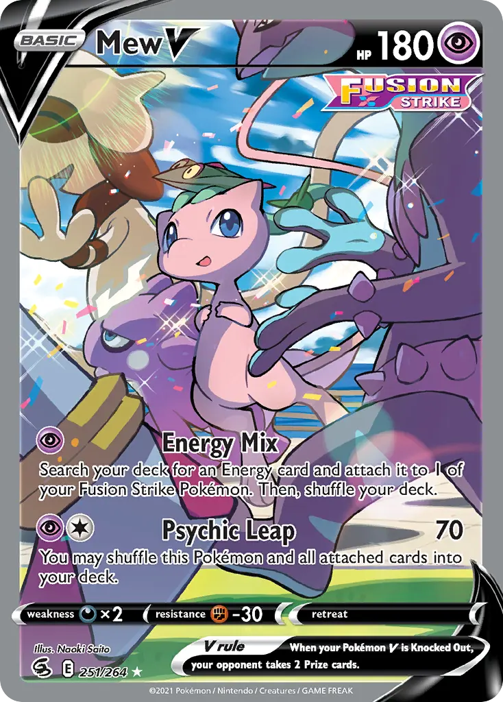 Mew V (Fusion Strike) - Pokémon in TCG Land México