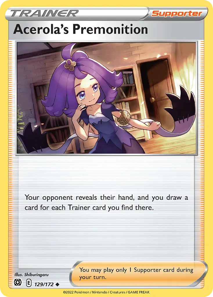 Acerola's Premonition (Brilliant Stars) - Pokémon in TCG Land México