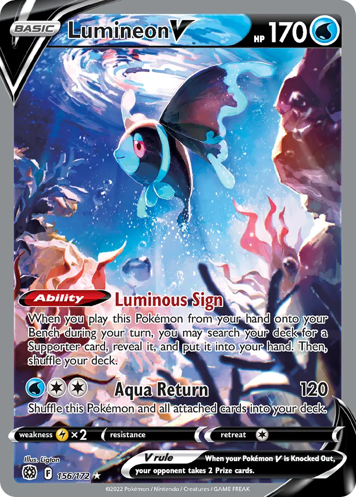 Lumineon V (Brilliant Stars) - Pokémon in TCG Land