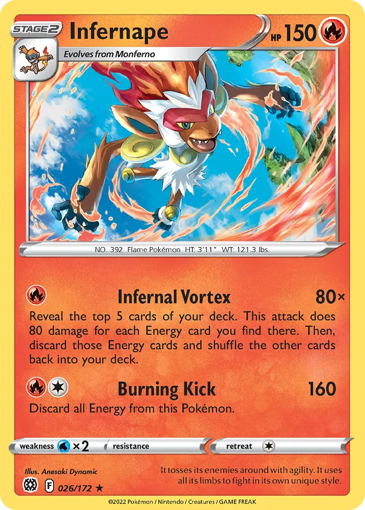 Infernape (Brilliant Stars) - Pokémon in TCG Land México