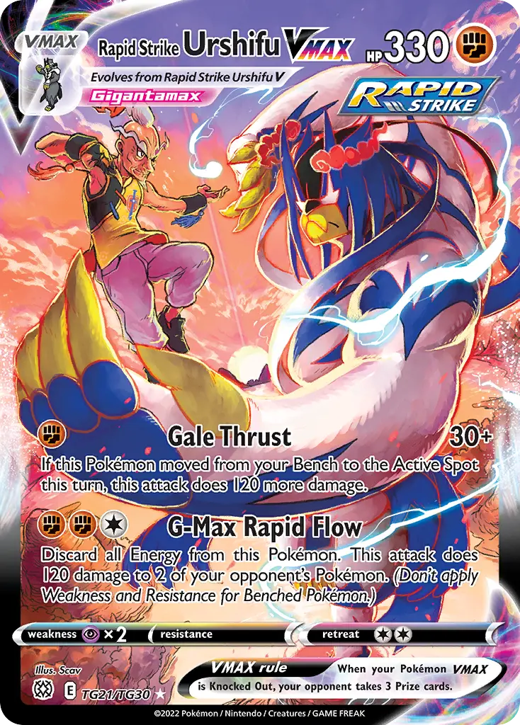 Rapid Strike Urshifu VMAX (Brilliant Stars Trainer Gallery) - Pokémon in TCG Land México