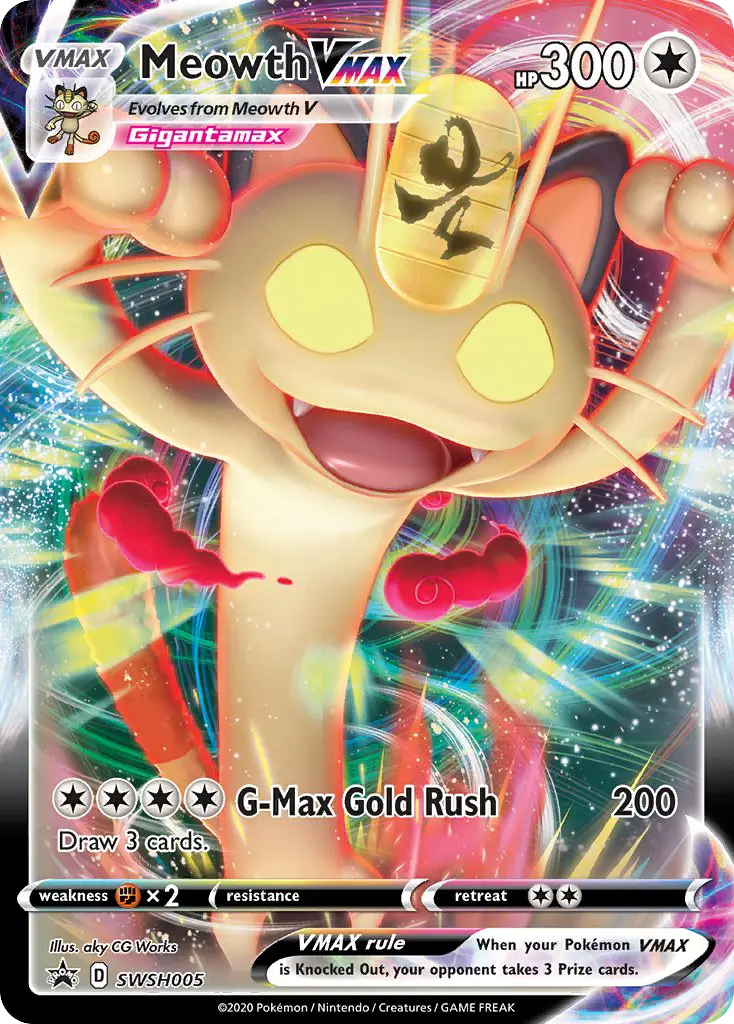 Meowth VMAX (SWSH Black Star Promos) - Pokémon in TCG Land México