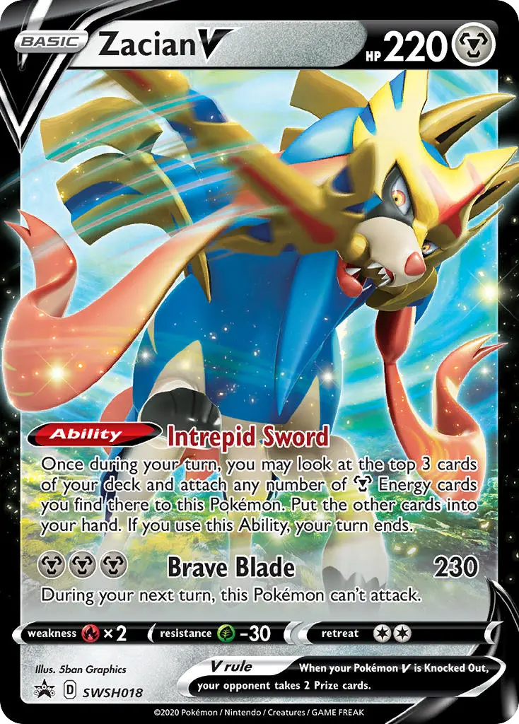 Zacian V (SWSH Black Star Promos) - Pokémon in TCG Land México