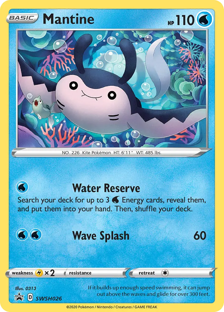 Mantine (SWSH Black Star Promos) - Pokémon in TCG Land México