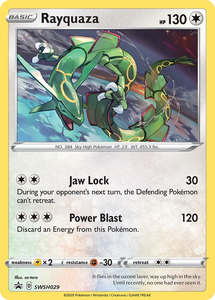 Rayquaza (SWSH Black Star Promos) - Pokémon in TCG Land México
