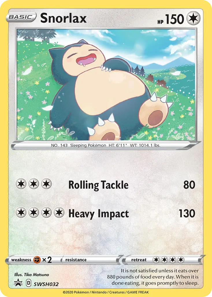 Snorlax (SWSH Black Star Promos) - Pokémon in TCG Land México