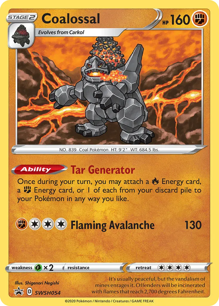 Coalossal (SWSH Black Star Promos) - Pokémon in TCG Land México