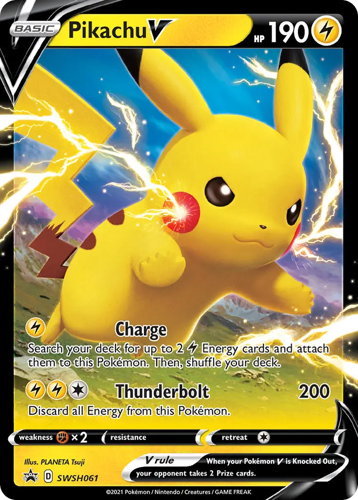 Pikachu V (SWSH Black Star Promos) - Pokémon in TCG Land México